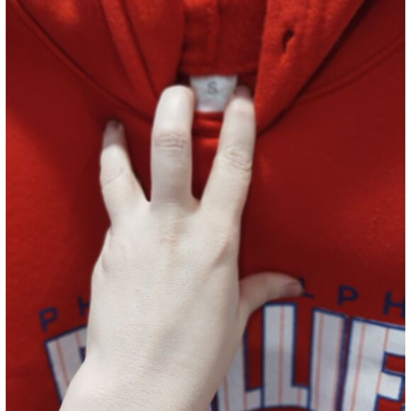 Vintage Phillies Red Hoodie Size Small - Picture 5 of 5